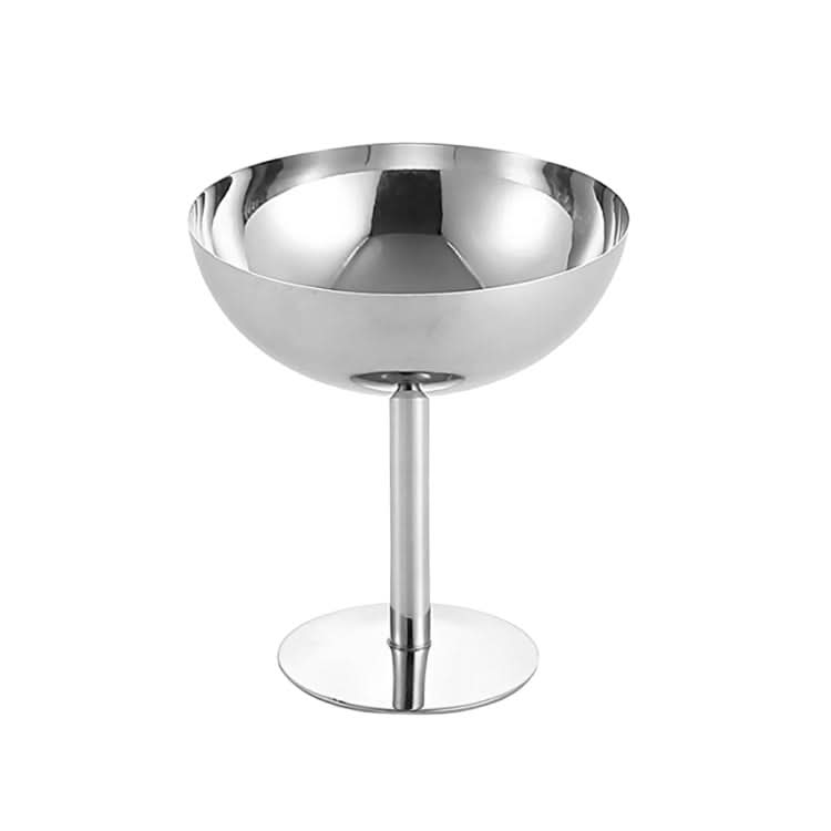 Stainless Steel Ice Cream Cup Ice Cream Goblet Bar Wine Glass, Specification： Reluova