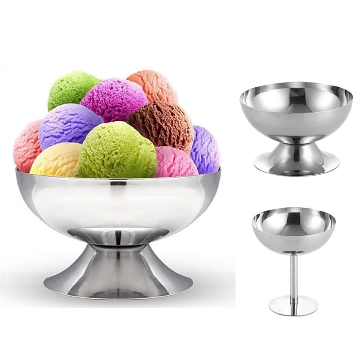 Stainless Steel Ice Cream Cup Ice Cream Goblet Bar Wine Glass, Specification： Reluova