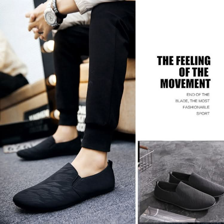 Man Casual Canvas Shoes One-Legged Lazy Cloth Shoes Reluova