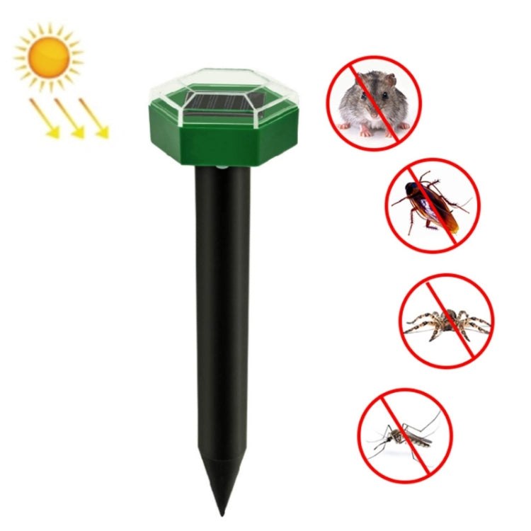 Outdoor Hexagonal Solar Ultrasonic Mole Repeller Inserted Into The Lawn Outdoor Animal Repeller My Store