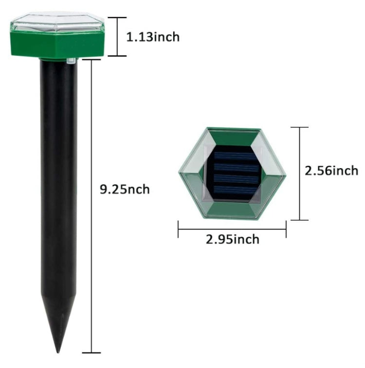 Outdoor Hexagonal Solar Ultrasonic Mole Repeller Inserted Into The Lawn Outdoor Animal Repeller My Store