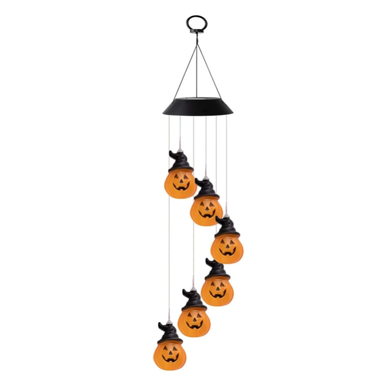 6 LED Solar Wind Chime Lamp Halloween Garden Decoration Pumpkin Lamp Holiday Gift My Store