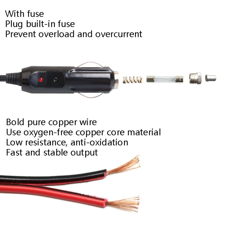 Car Compressor Refrigerator Line 12/24V Semiconductor Refrigerator Power Cord Cigarette Lighter Line ÎҵÄÉ̵ê