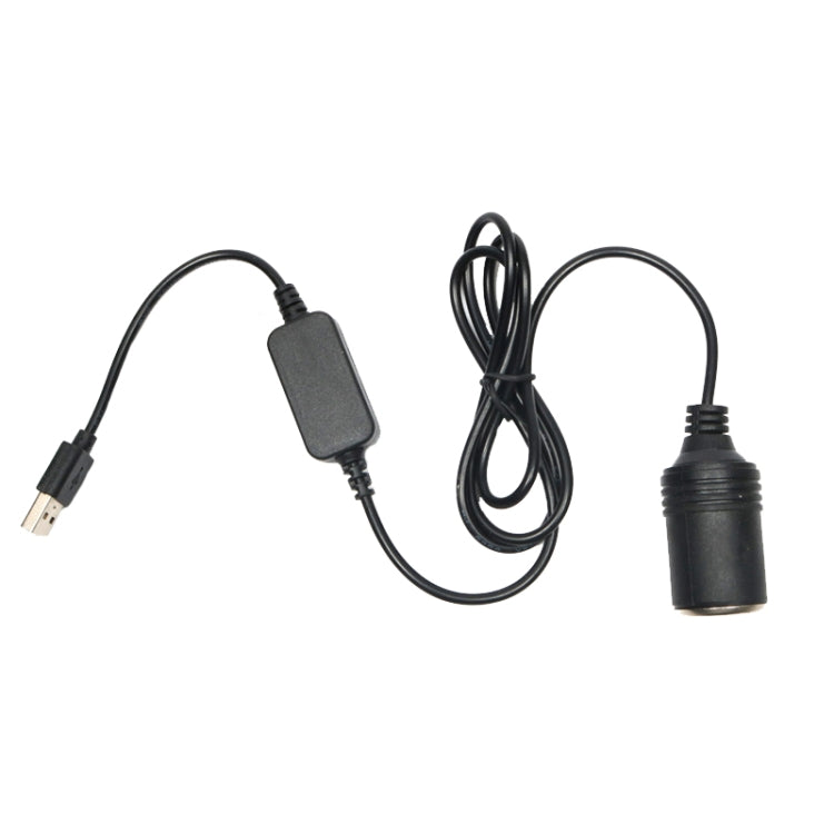 5V Turn 12V USB To Cigarette Lighter Socket Female Head Driving Recorder Mobile Power Cord-Reluova