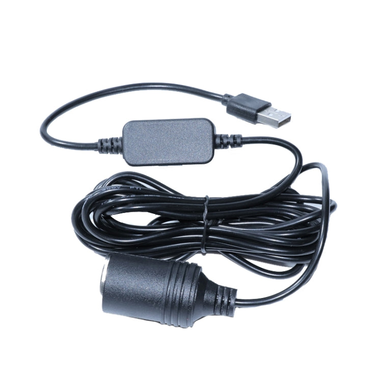 5V Turn 12V USB To Cigarette Lighter Socket Female Head Driving Recorder Mobile Power Cord