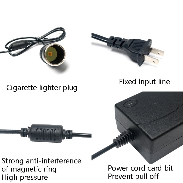 200V Turn 12V Power Converter Double Line Car Cigarette Lighter, US Plug-Reluova