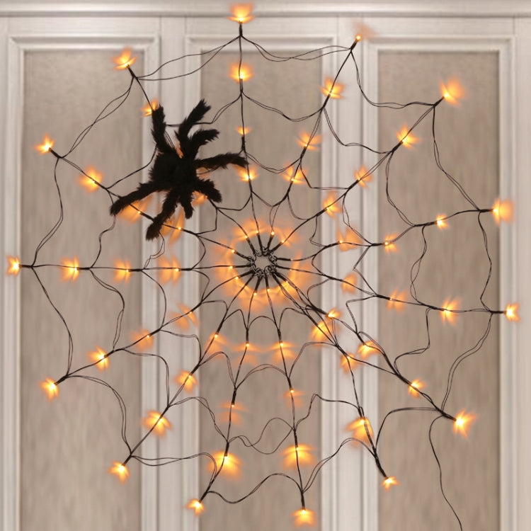 LED Spider Web Lamp with Remote Control Halloween Atmosphere Decoration Props, Power: My Store