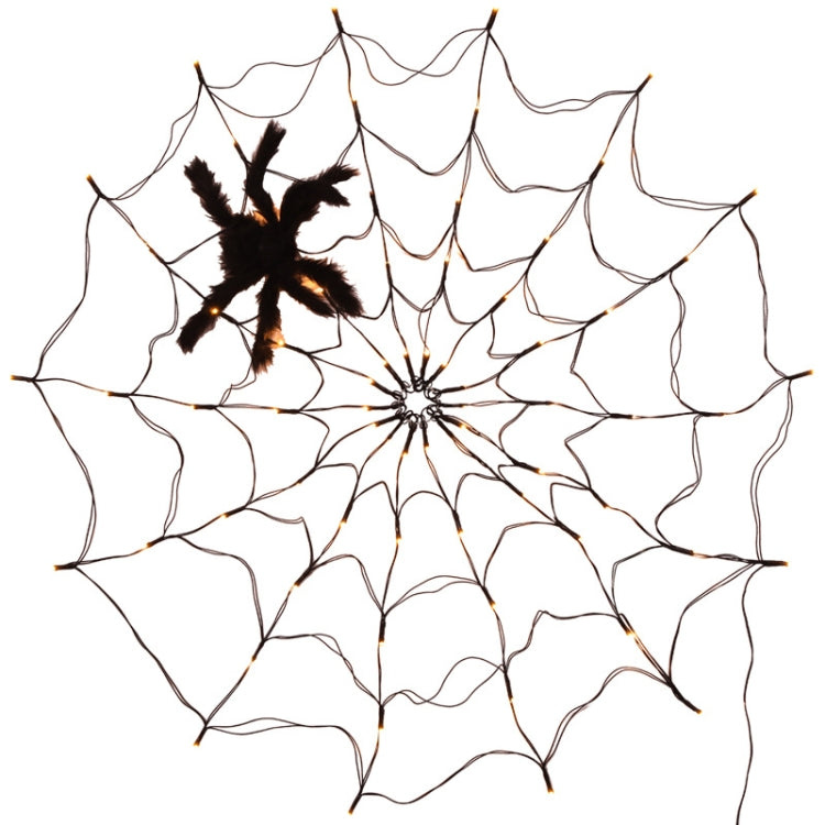 LED Spider Web Lamp with Remote Control Halloween Atmosphere Decoration Props, Power: My Store