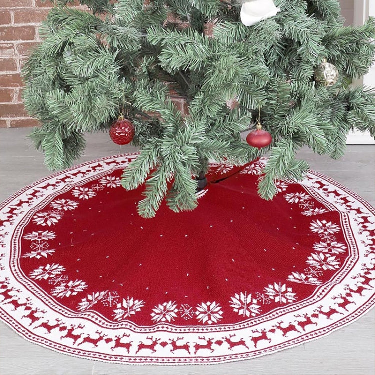 Knitted Acrylic Christmas Tree Bottom Decoration Skirt