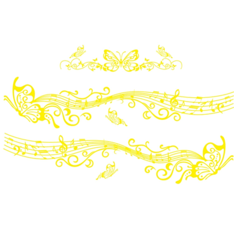 D-347 Butterfly Note Car Sticker Sheet Music Waist Line Body Sticker ÎҵÄÉ̵ê