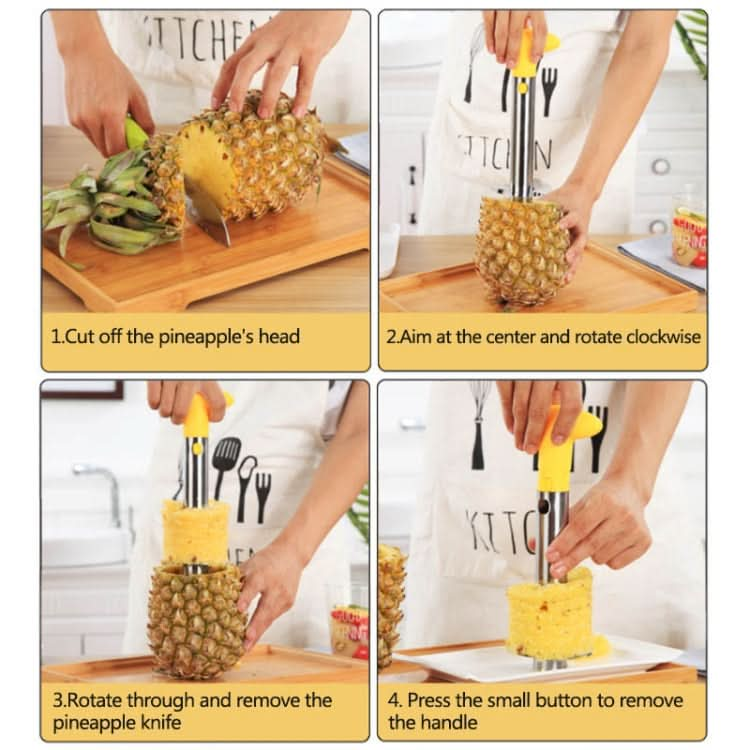 2 PCS Stainless Steel Pineapple Peeler Slicers Fruit Cutter Kitchen Tools - Reluova