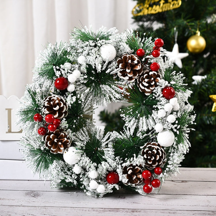 23cm Christmas Decoration Handmade Garland Wreath Door Hanging Window Props