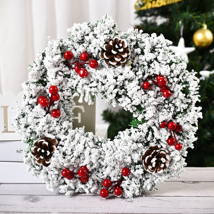 23cm Christmas Decoration Handmade Garland Wreath Door Hanging Window Props