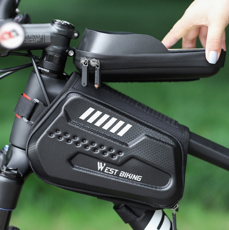 WEST BIKING Bicycle Hard Shell Front Beam Reflective Bilateral Phone Case