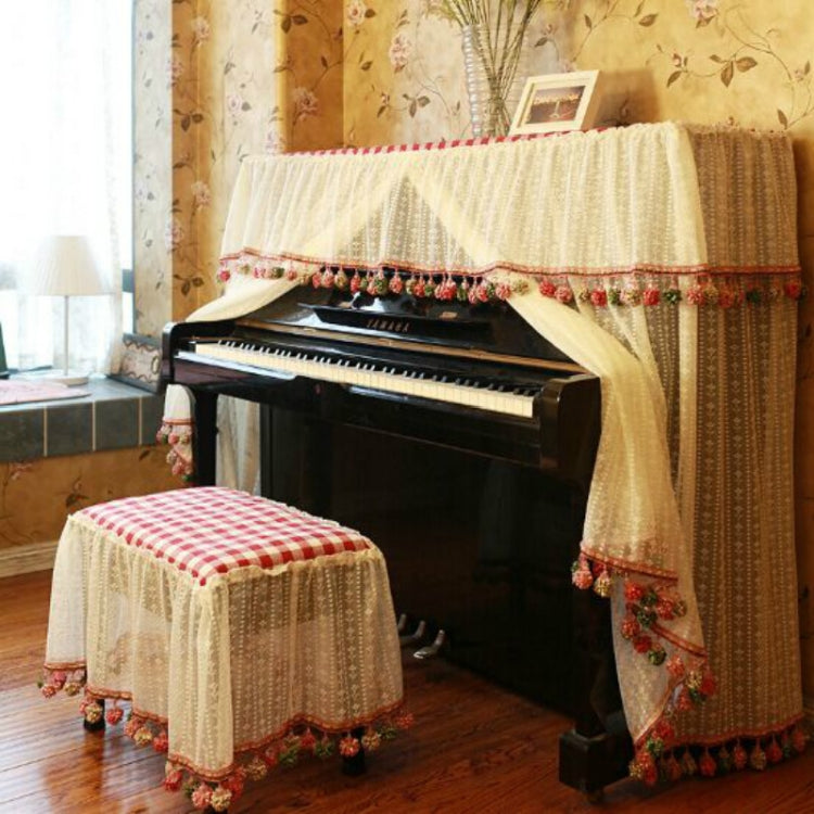 Lace Embroidered Cloth Piano Dust Cover Reluova