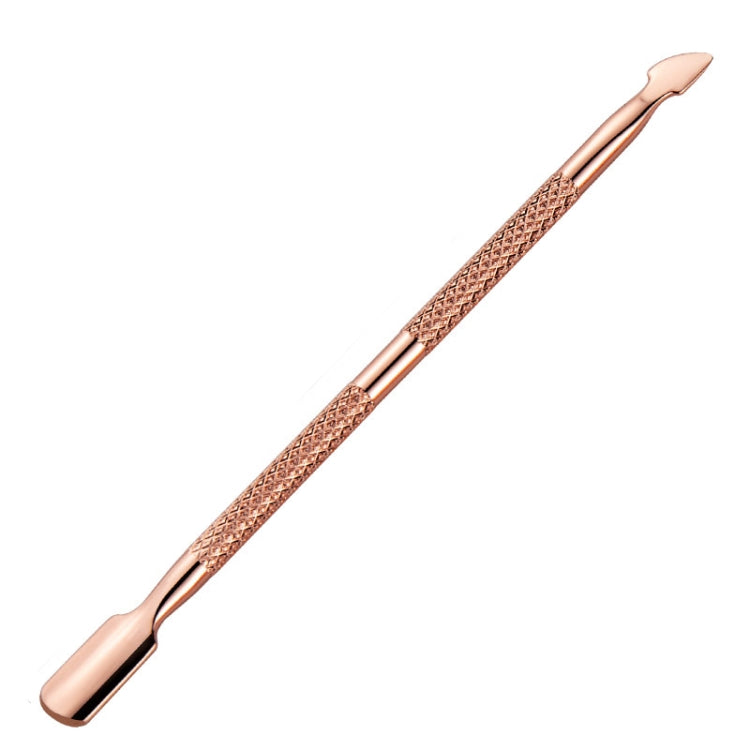 Stainless Steel Rose Gold Double-Headed Steel Push Dead Skin Scissors Nail Set,Style: D501 Reluova