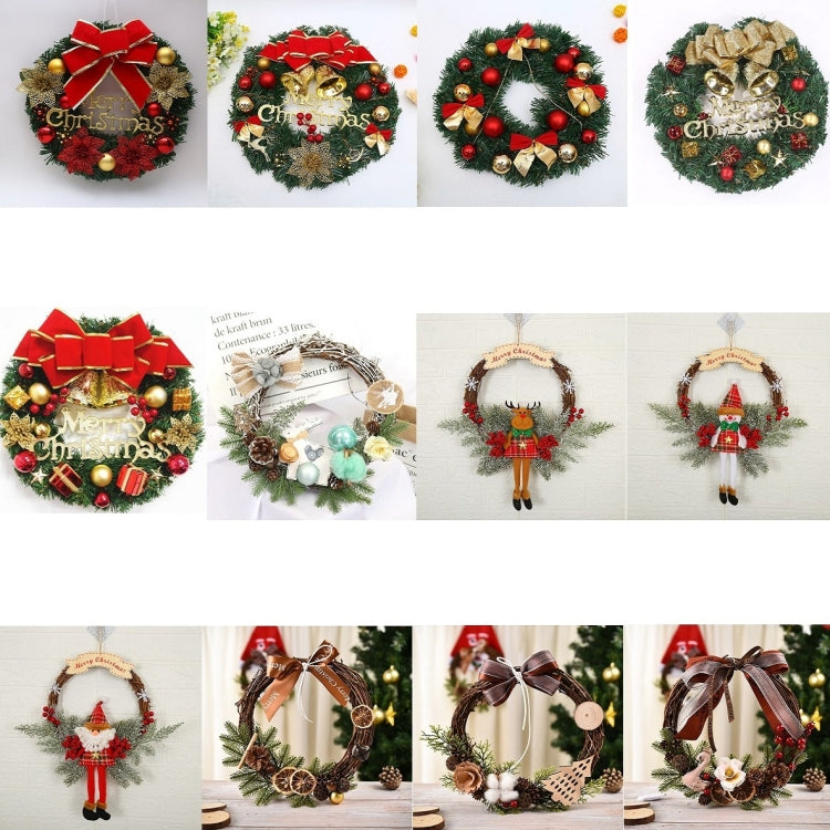 Christmas Decoration Wreath Garland Rattan Door Hanging