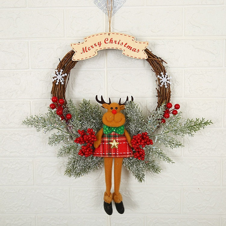 Christmas Decoration Wreath Garland Rattan Door Hanging My Store