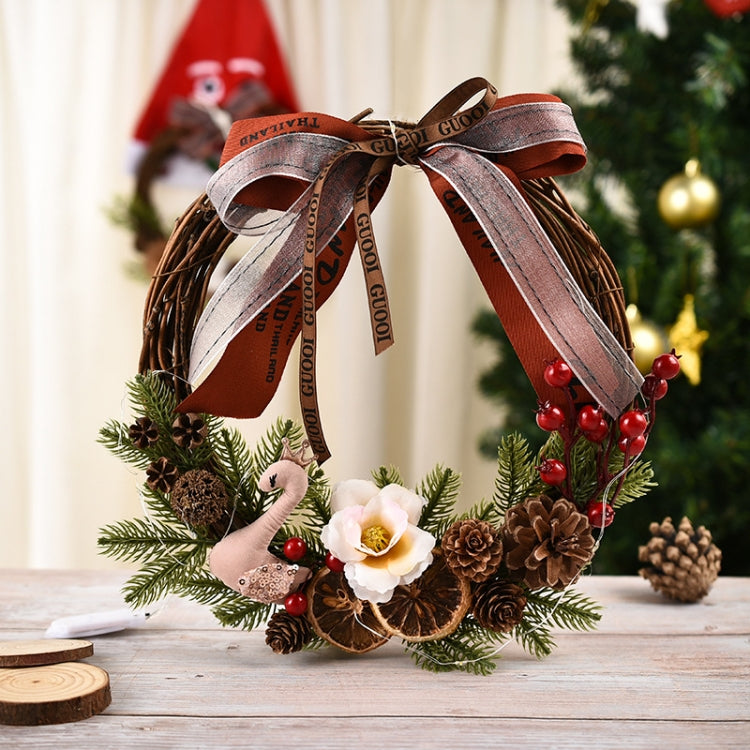 Christmas Decoration Wreath Garland Rattan Door Hanging