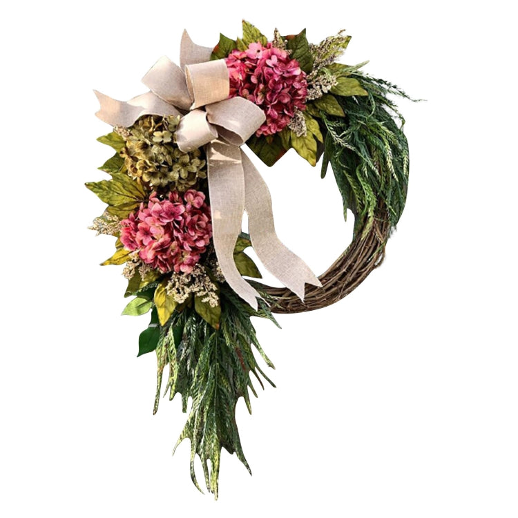 Garden Farmhouse Front Hanging Simulation Flower Ring Wreath Door Hanger My Store