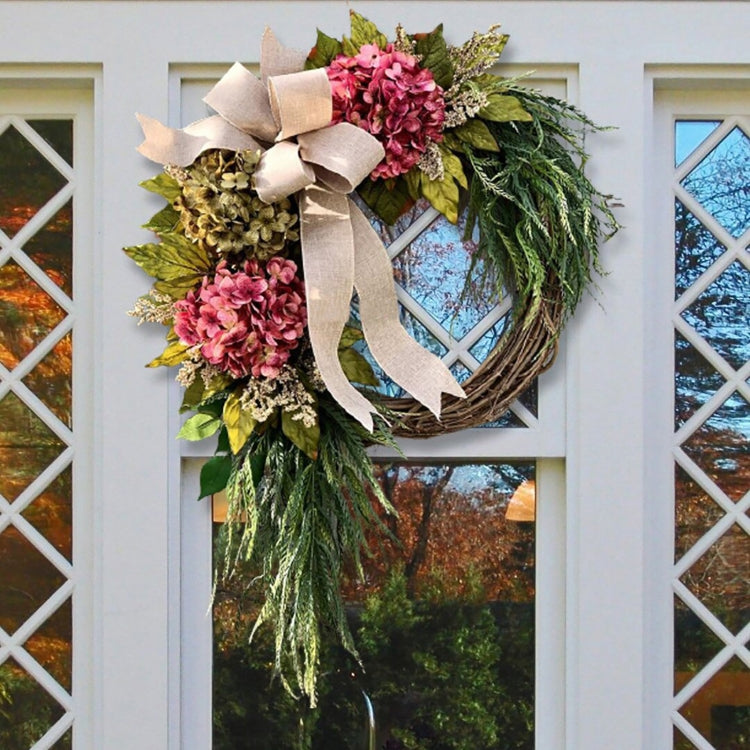 Garden Farmhouse Front Hanging Simulation Flower Ring Wreath Door Hanger My Store