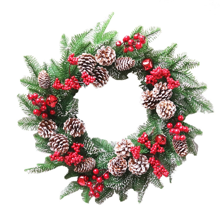 SYWA39 Christmas Decoration Wreath PE White Pine Fruit Christmas Wreath