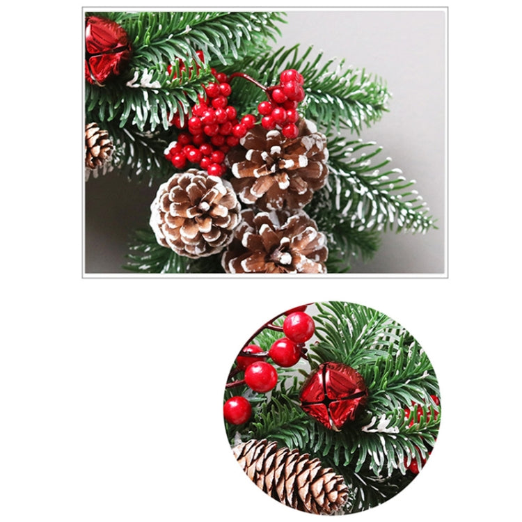 SYWA39 Christmas Decoration Wreath PE White Pine Fruit Christmas Wreath