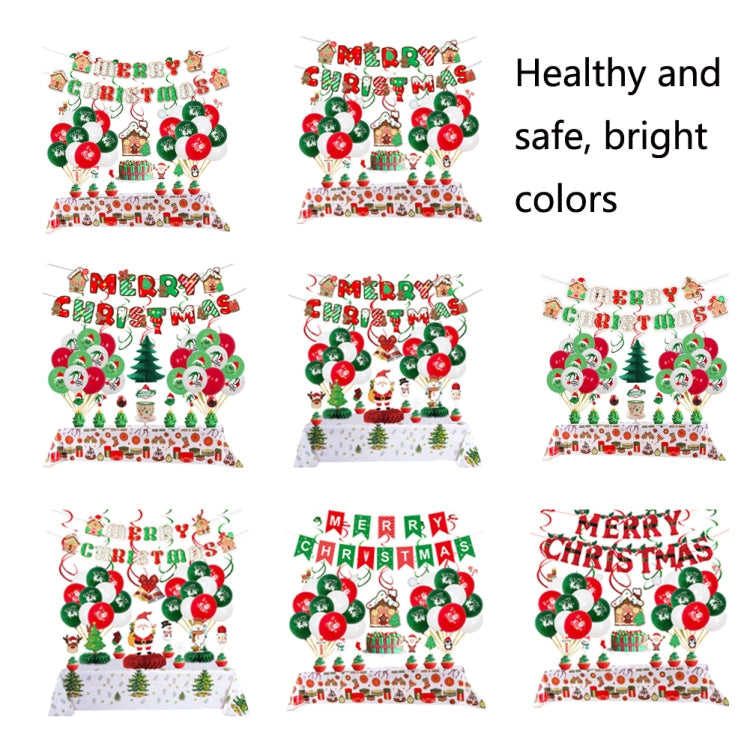 Christmas Decoration Party Latex Aluminum Film Balloon Set, Style: