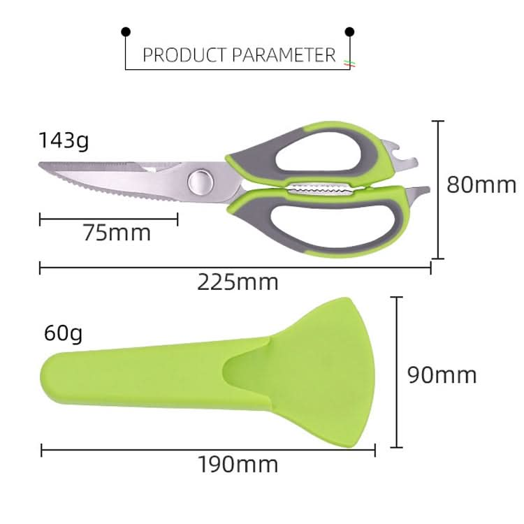 Detachable Magnetic Stainless Steel Household Kitchen Food Scissors, Random Color Delivery Reluova