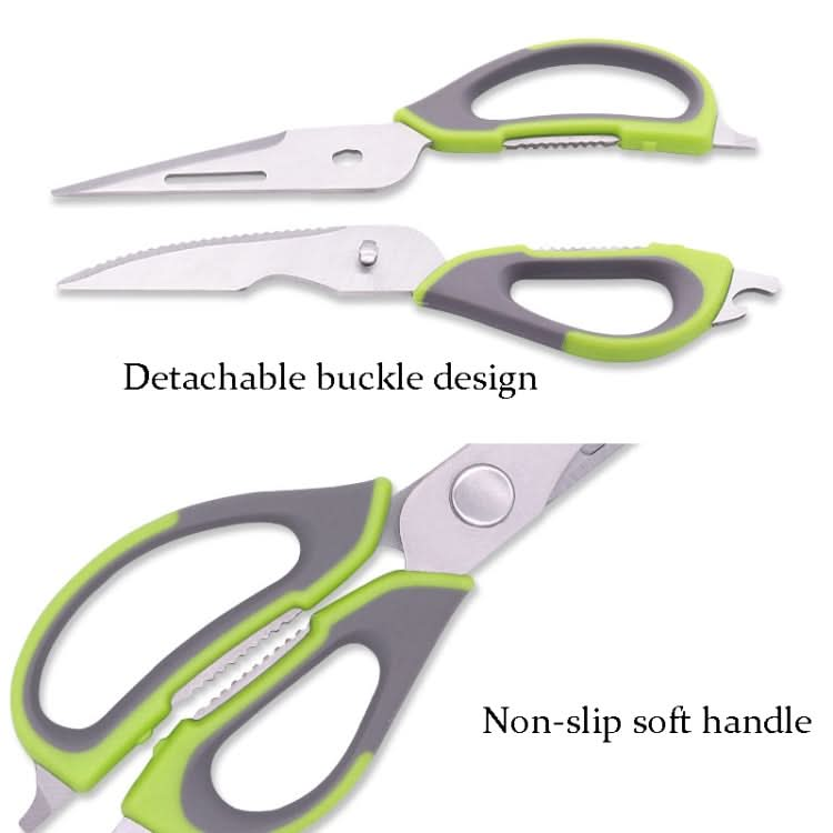 Detachable Magnetic Stainless Steel Household Kitchen Food Scissors, Random Color Delivery Reluova