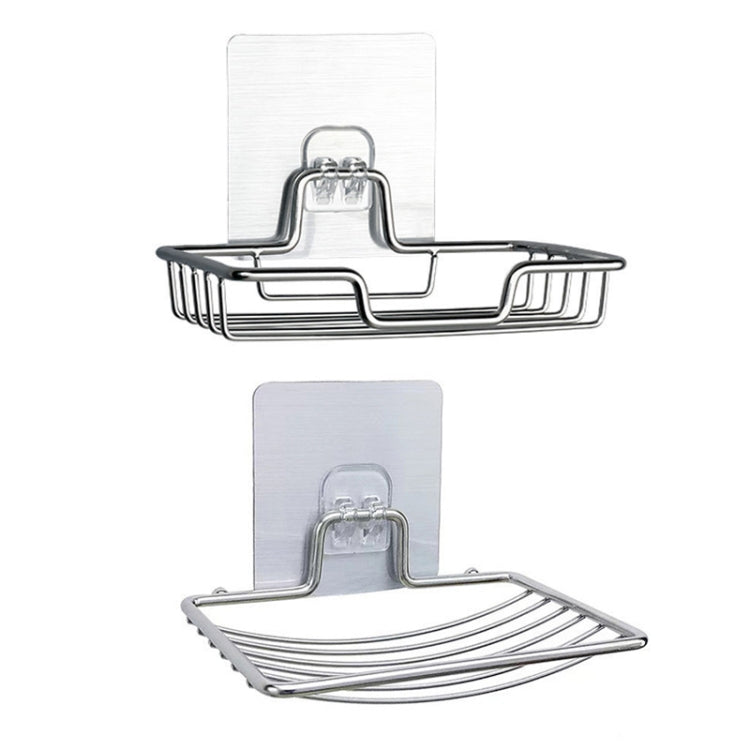 Stainless Steel Wall-Mounted Bathroom Soap Storage Rack, Style: Single Layer With Sticker Reluova