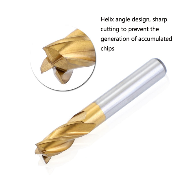 High-Speed Steel And Aluminum End Face Milling Cutter With Straight Shank Titanium-Plated Milling Cutter