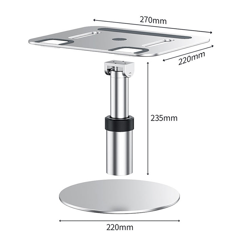 Oatsbasf 03597 Aluminum Alloy Notebook Heightening Bracket Notebook Computer Lifting Heat Dissipation Bracket Mobile Folding Table,Style: