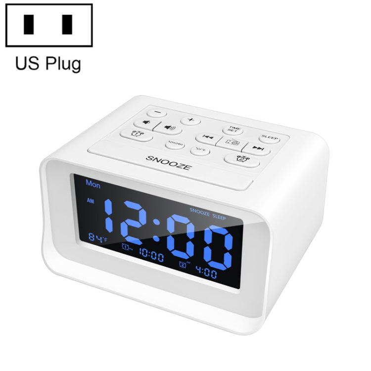 LED Digital Bedroom Alarm Clock With USB Charging Port Clock Radio Temperature Electronic Platform Clock My Store