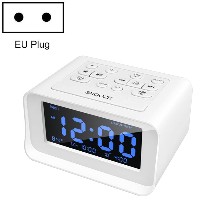 LED Digital Bedroom Alarm Clock With USB Charging Port Clock Radio Temperature Electronic Platform Clock My Store