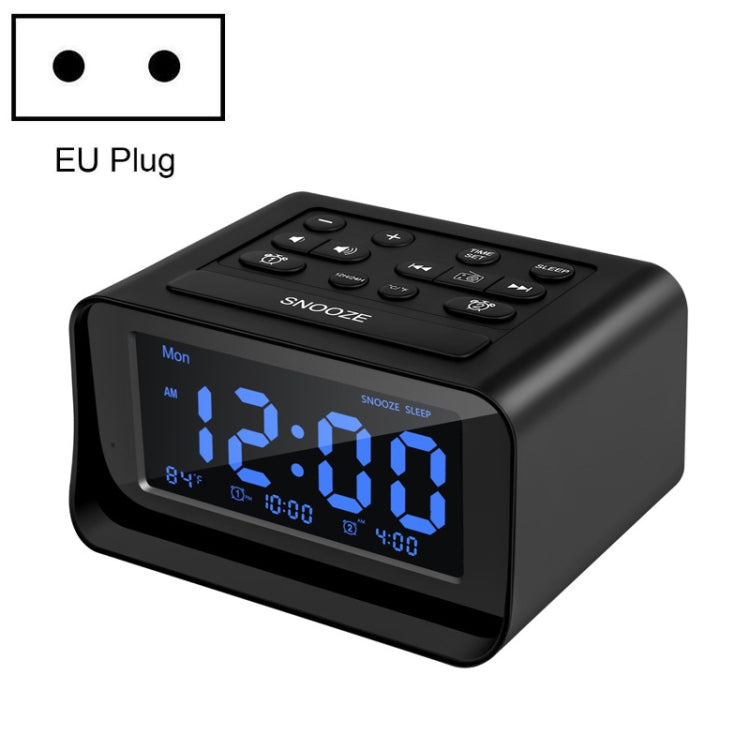 LED Digital Bedroom Alarm Clock With USB Charging Port Clock Radio Temperature Electronic Platform Clock My Store