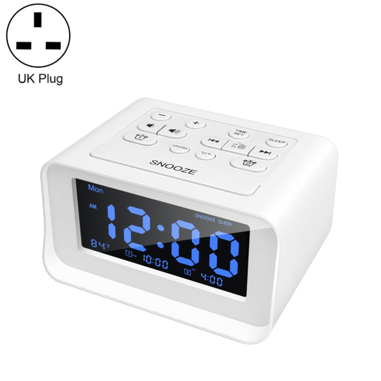 LED Digital Bedroom Alarm Clock With USB Charging Port Clock Radio Temperature Electronic Platform Clock My Store