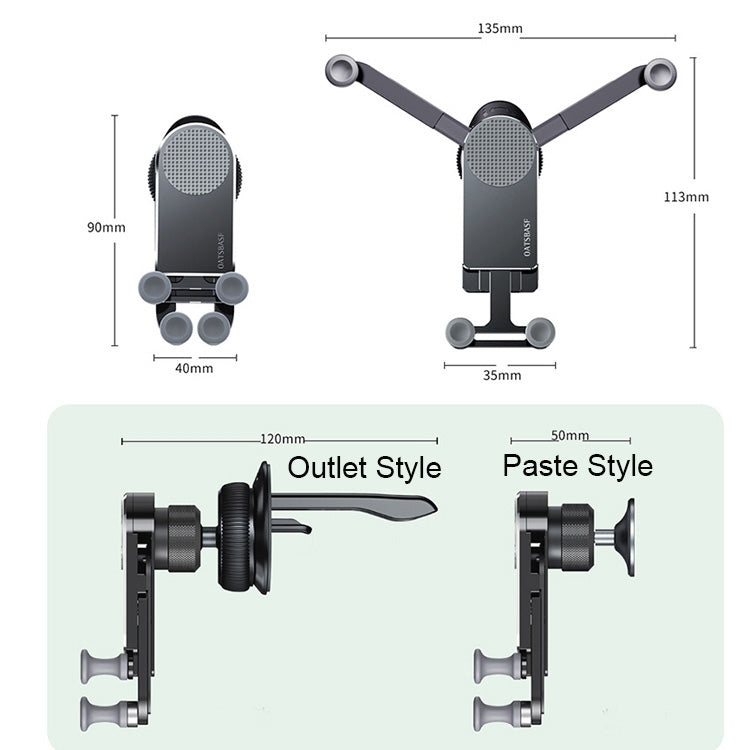 Oatsbasf Car Gravity Metal Bracket Scalable and Stable Mobile Phone Bracket Folding Screen Mobile Phone Exclusive Car Bracket ÎҵÄÉ̵ê