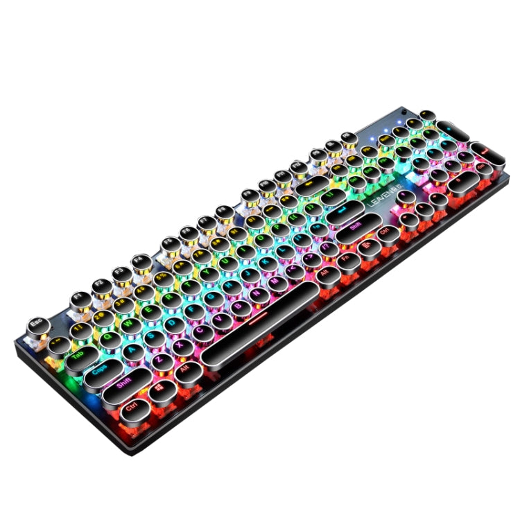 104 Keys Green Shaft RGB Luminous Keyboard Computer Game USB Wired Metal Mechanical Keyboard, Cabel Length:1.5m, Style: