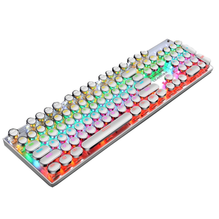 104 Keys Green Shaft RGB Luminous Keyboard Computer Game USB Wired Metal Mechanical Keyboard, Cabel Length:1.5m, Style: