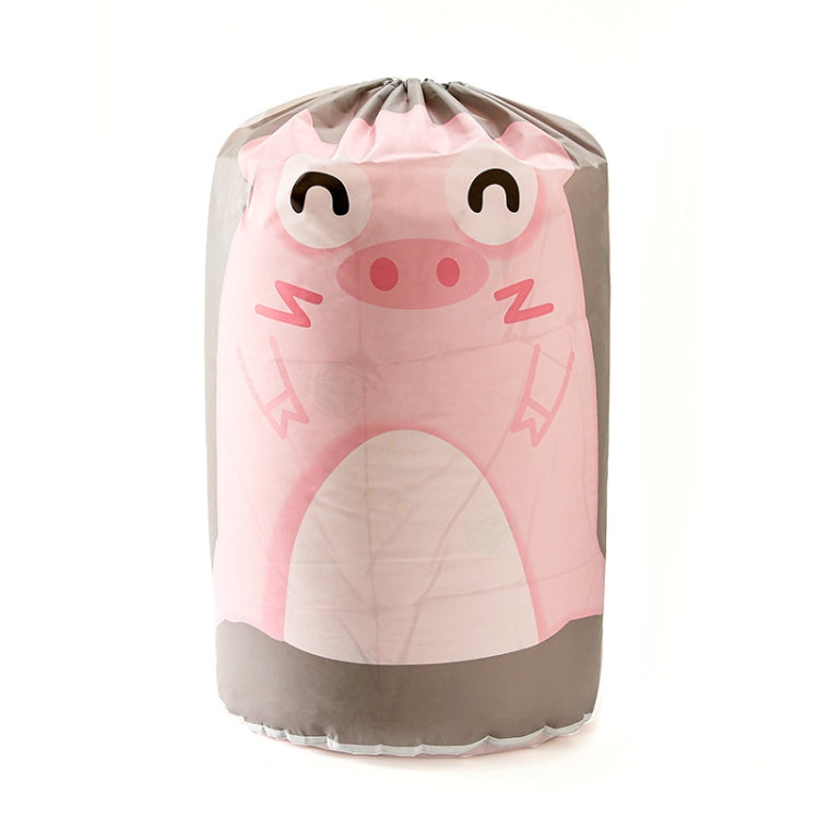 Quilt Beam Opening Storage Bag Cylinder Dustproof Clothing Clothes Finishing Bag, Color: Pink Pig