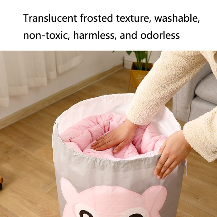 Quilt Beam Opening Storage Bag Cylinder Dustproof Clothing Clothes Finishing Bag, Color: Pink Pig