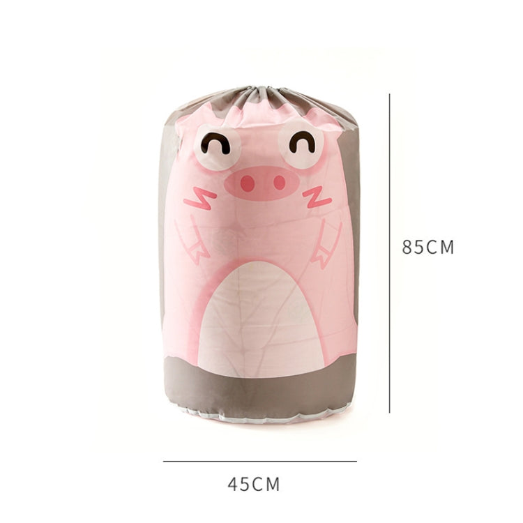 Quilt Beam Opening Storage Bag Cylinder Dustproof Clothing Clothes Finishing Bag, Color: Pink Pig