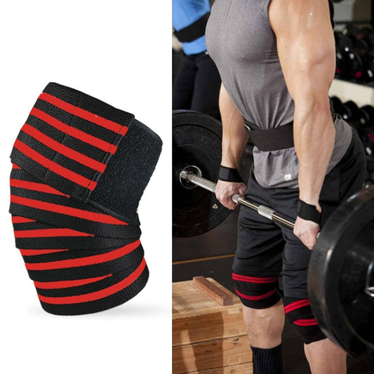 Nylon Four Stripes Bandage Wrapped Sports Knee Pads