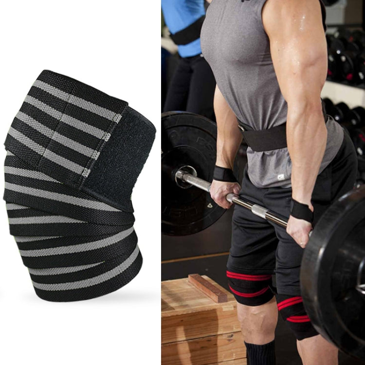 Nylon Four Stripes Bandage Wrapped Sports Knee Pads