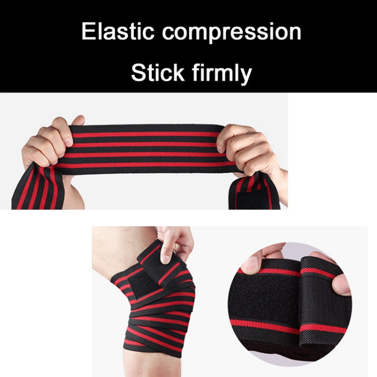 Nylon Four Stripes Bandage Wrapped Sports Knee Pads