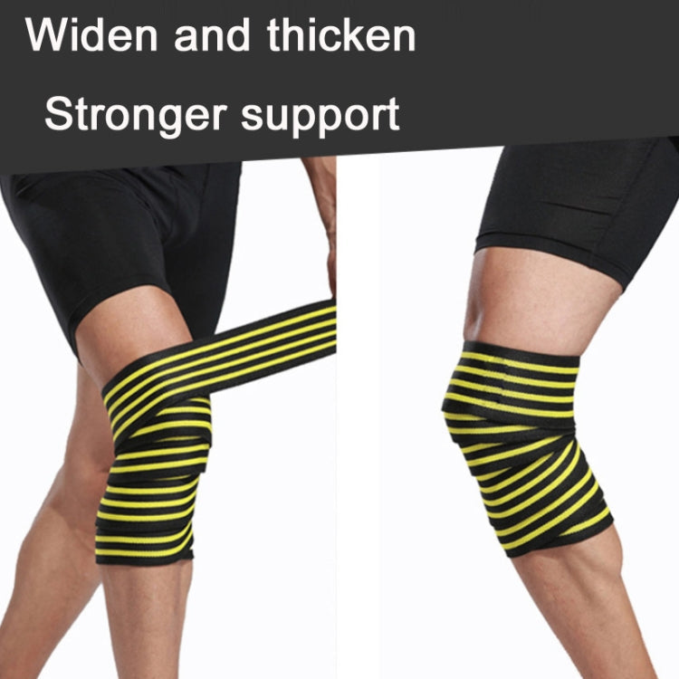 Nylon Four Stripes Bandage Wrapped Sports Knee Pads