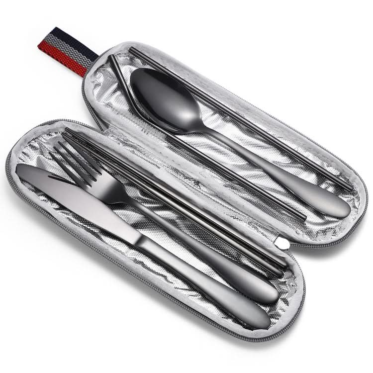 7 in 1 Cutlery Spoon Chopsticks And Straw Set Stainless Steel Portable Cutlery Set-Reluova