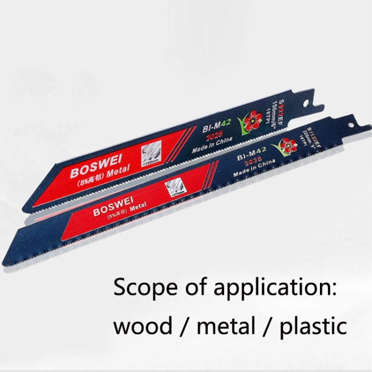 BOSWEI Hardcore Reciprocating Saw Strip Fine Teeth Saber Saw Blade Metal Plastic Wood Bimetal Curve Saw Blade