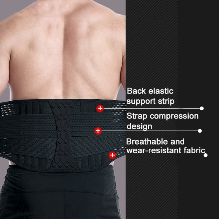 Webbing Breathable Waist Belt Squat Weightlifting Fitness Steel Plate Back Support Belt